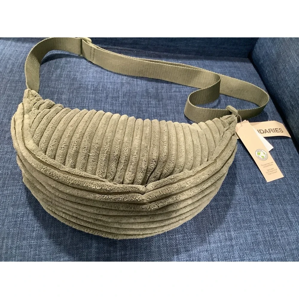 No Boundaries Corduroy Hobo Shoulder Bag Olive